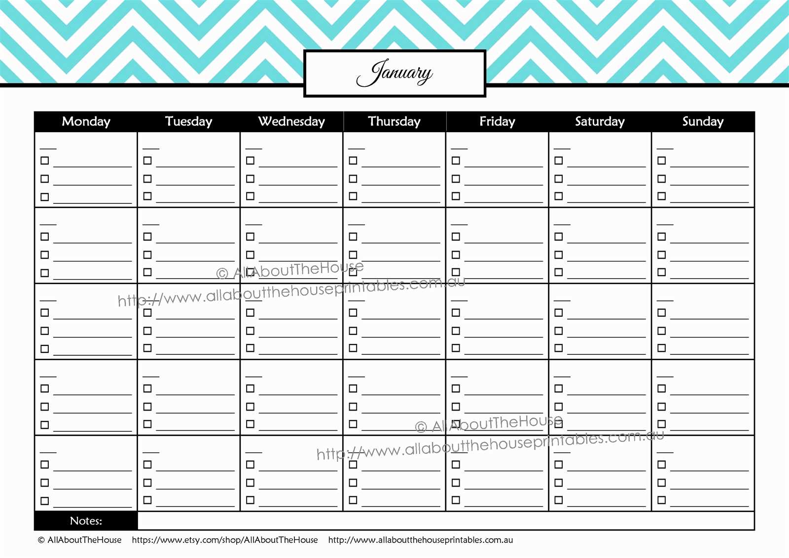 free printable bill calendar template