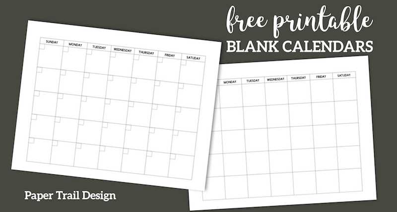 free printable calendar templates with pictures