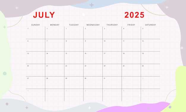 free printable july 2025 calendar template