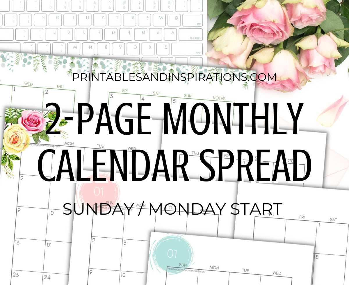 free printable monthly calendar templates 2025