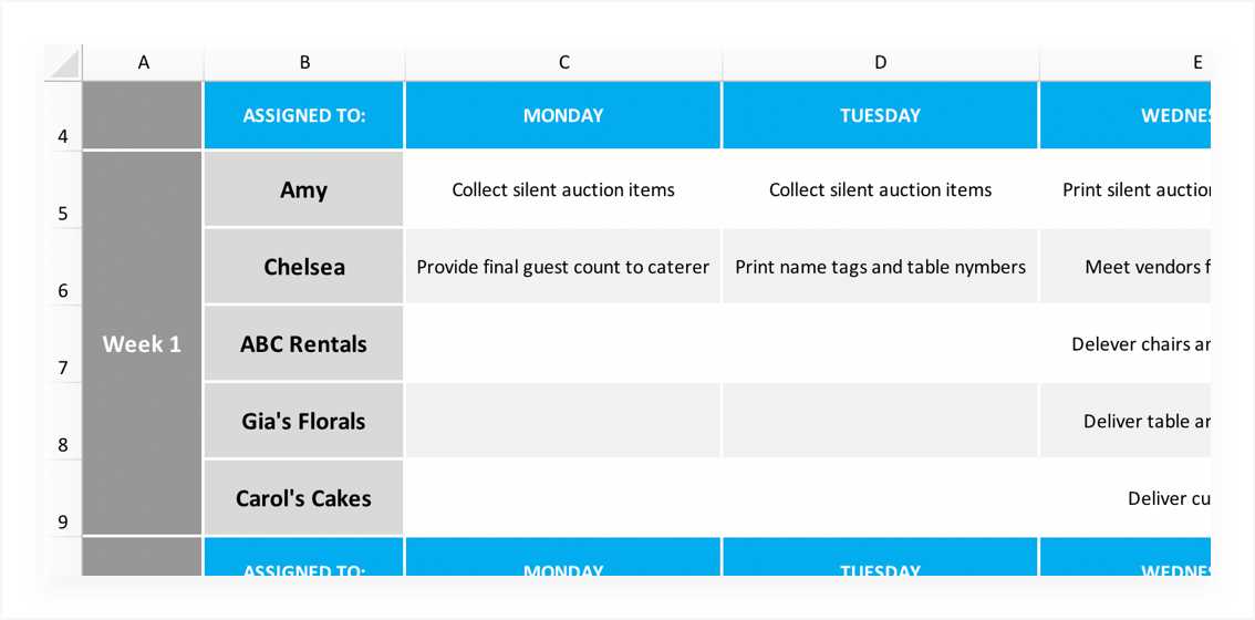 free project management calendar template