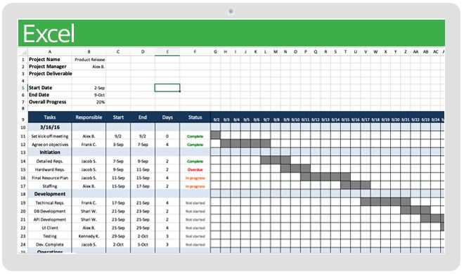 free project management calendar template