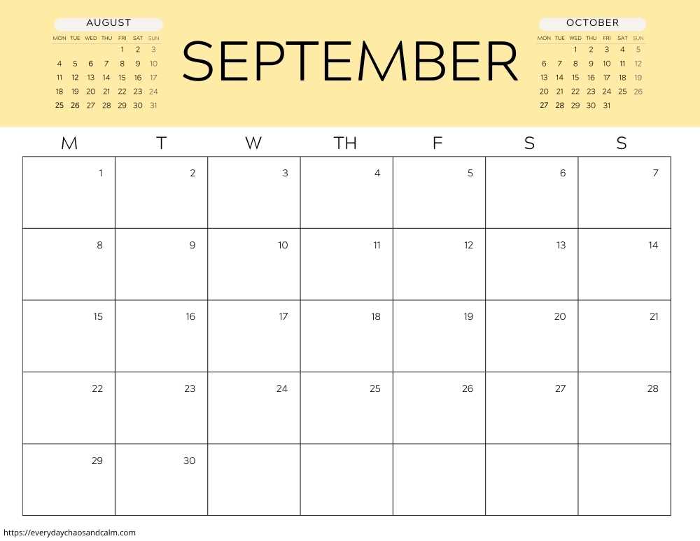 free september 2025 calendar template