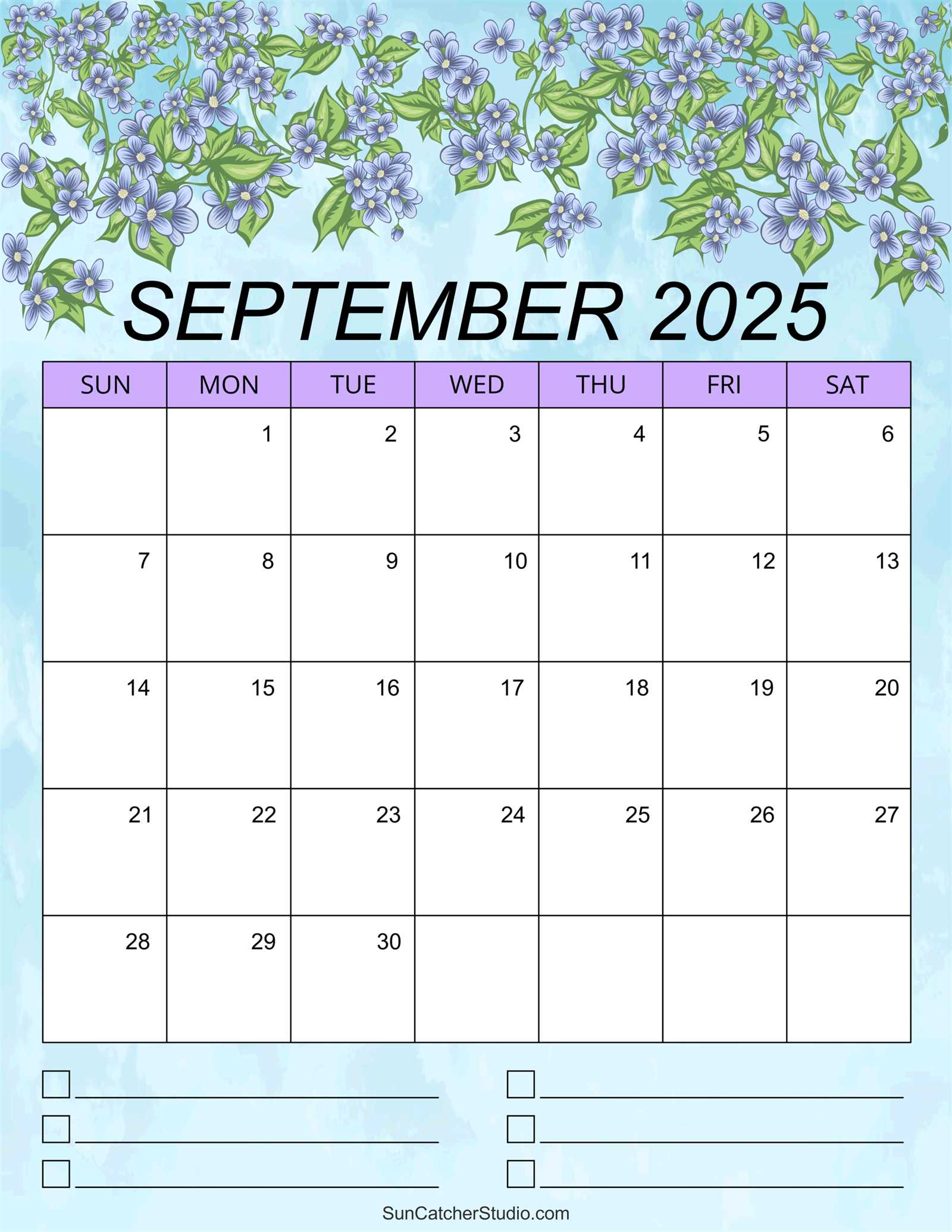 free september 2025 calendar template