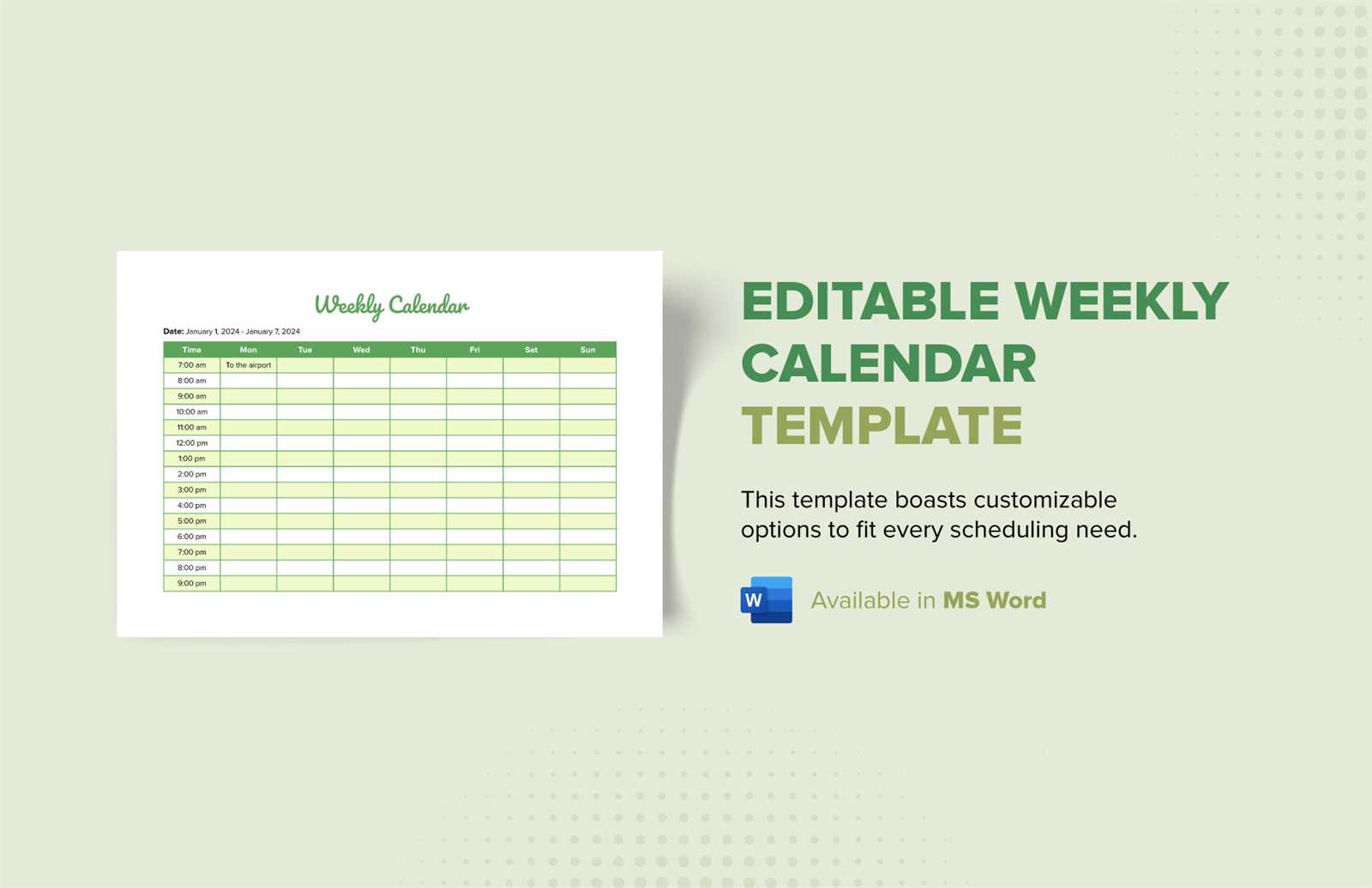 free two week calendar template