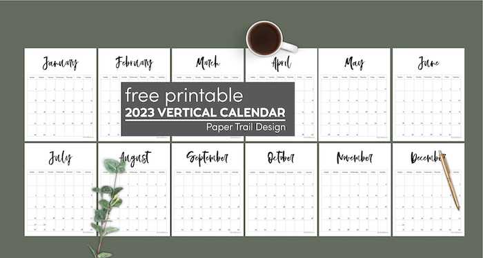 free vertical calendar template