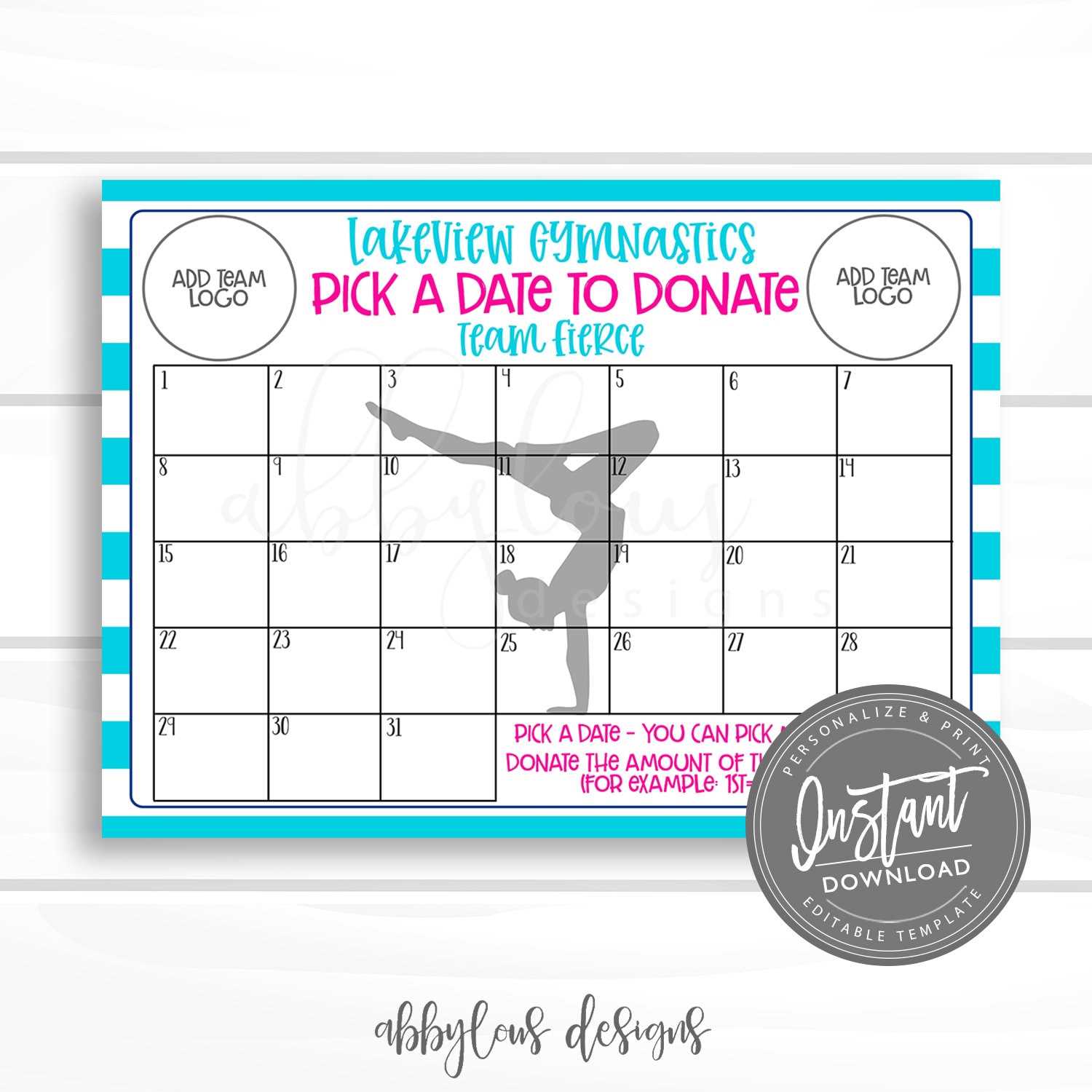 fundraising calendar template free