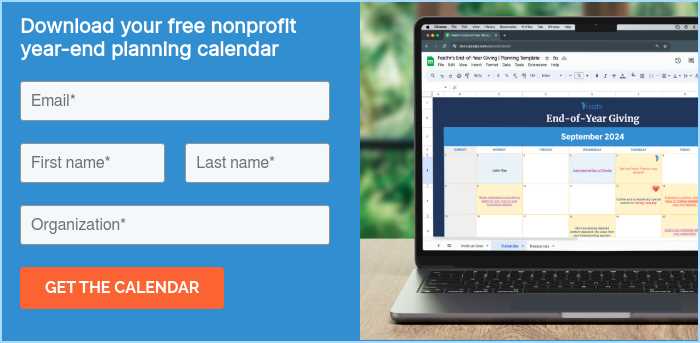 fundraising calendar template free download