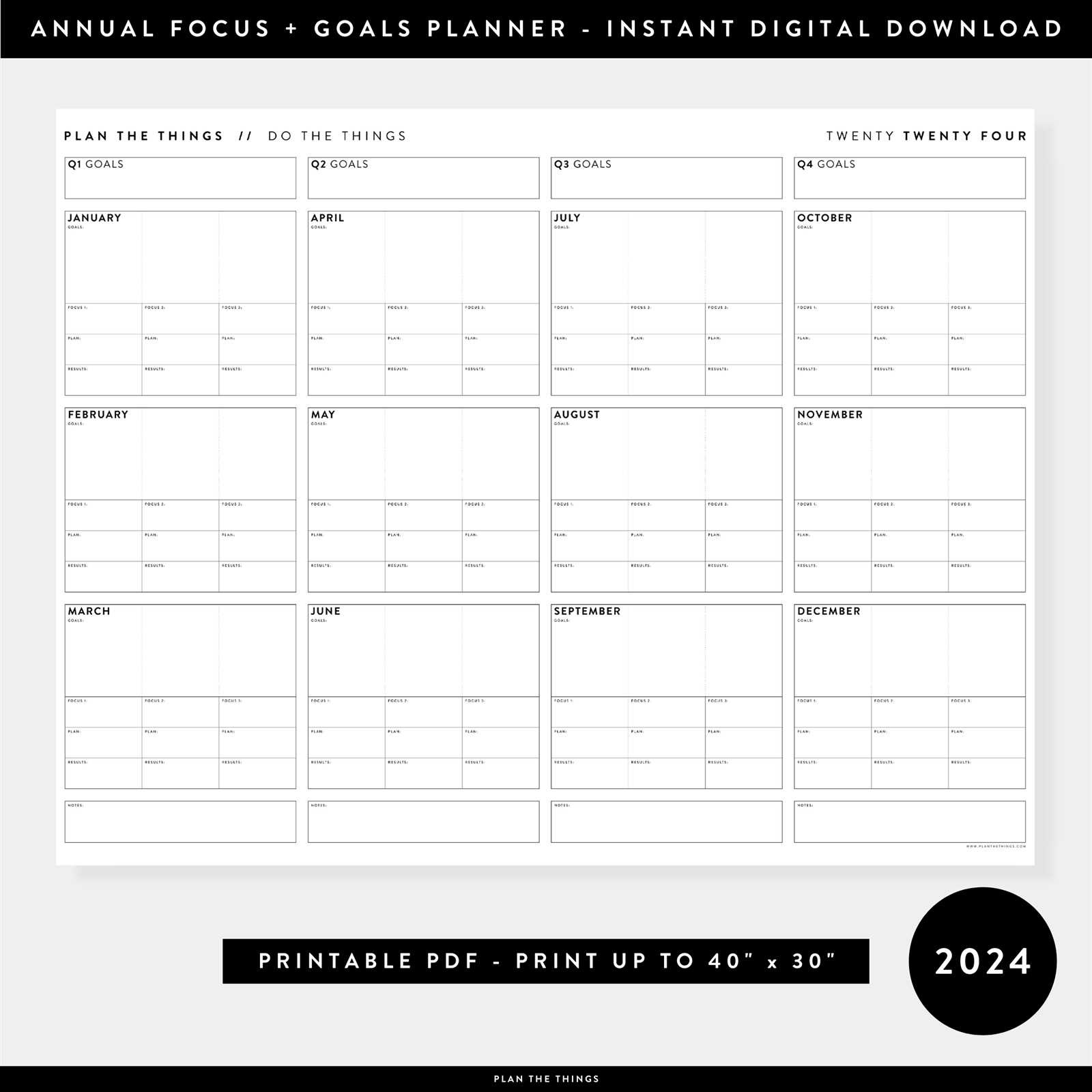 goal calendar template