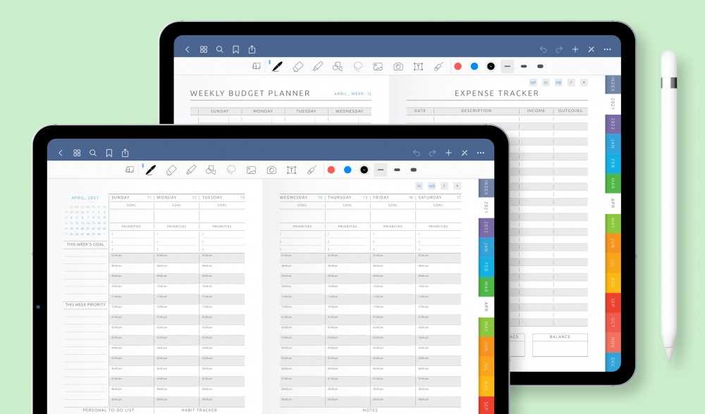 goodnotes calendar template 2025