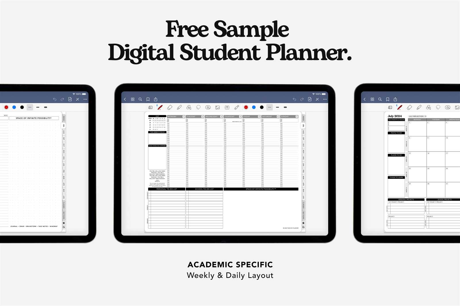 goodnotes free calendar template