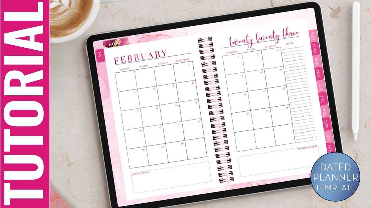 goodnotes monthly calendar template free