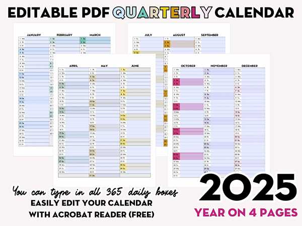 half page calendar template 2025