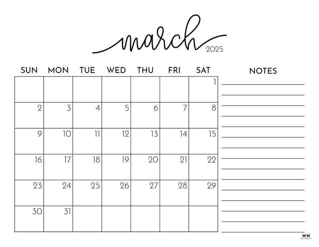 half page calendar template 2025