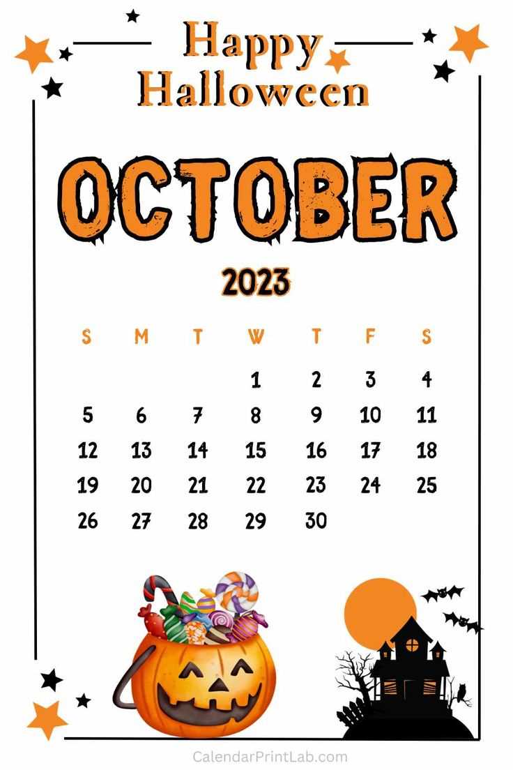 halloween themed calendar template