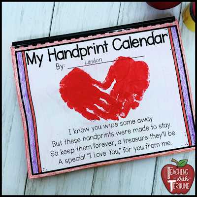 handprint calendar template