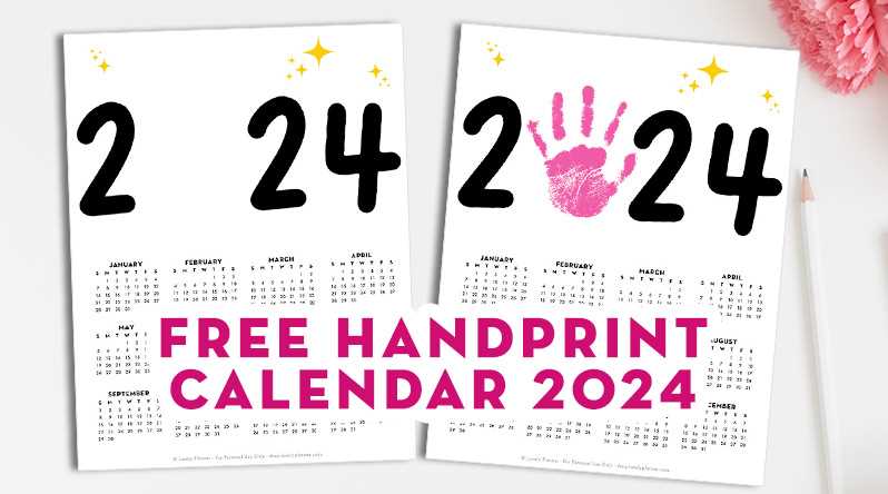 handprint calendar template free