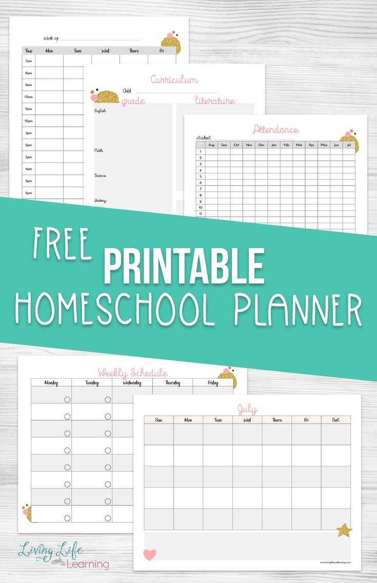 homeschool calendar template