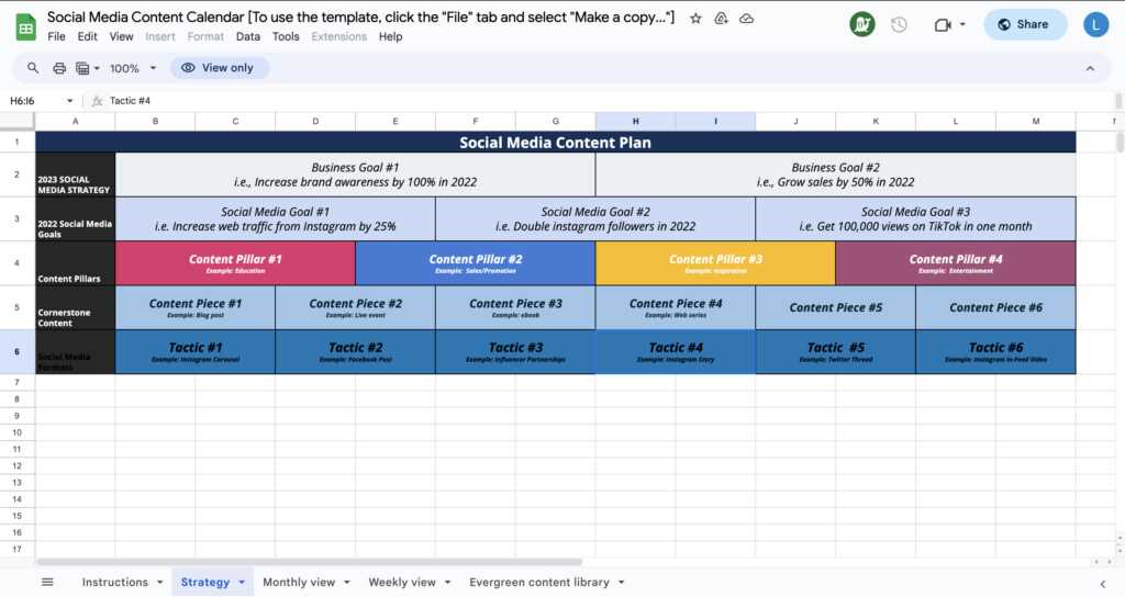 hootsuite editorial calendar template