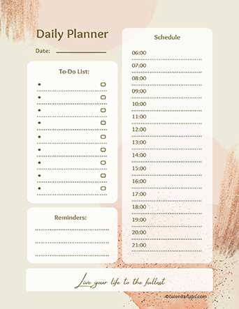 hourly schedule calendar template