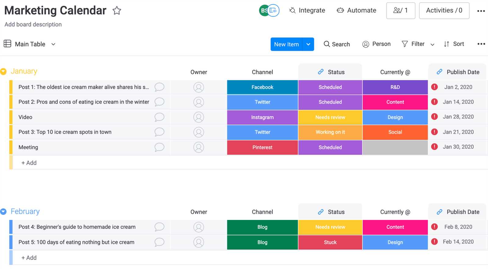 hubspot marketing calendar template