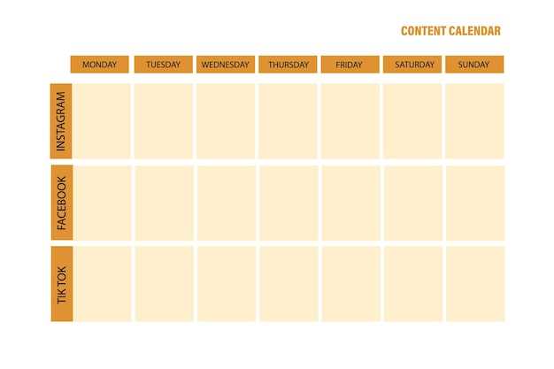 instagram monthly calendar template