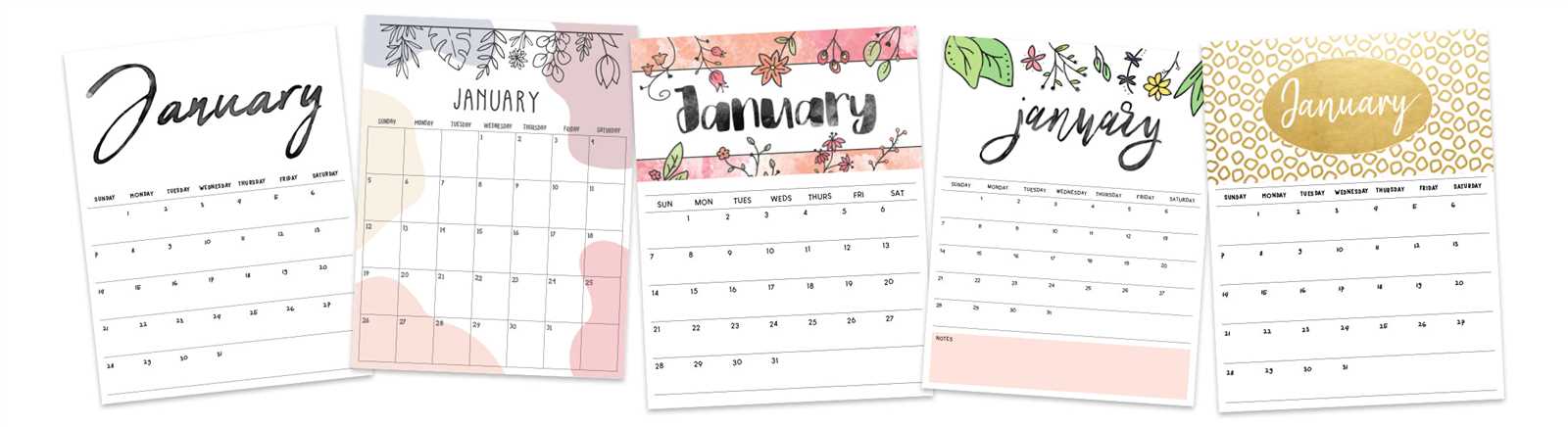january 2026 calendar templates