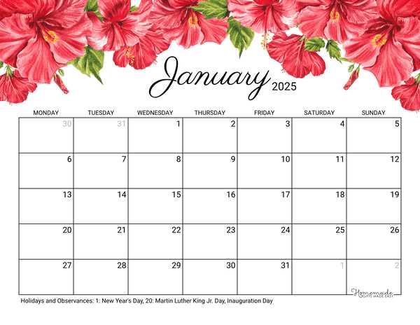 january calendar template 2026