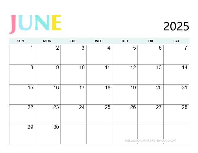 july 2025 calendar template