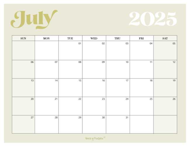 june and july 2025 calendar template