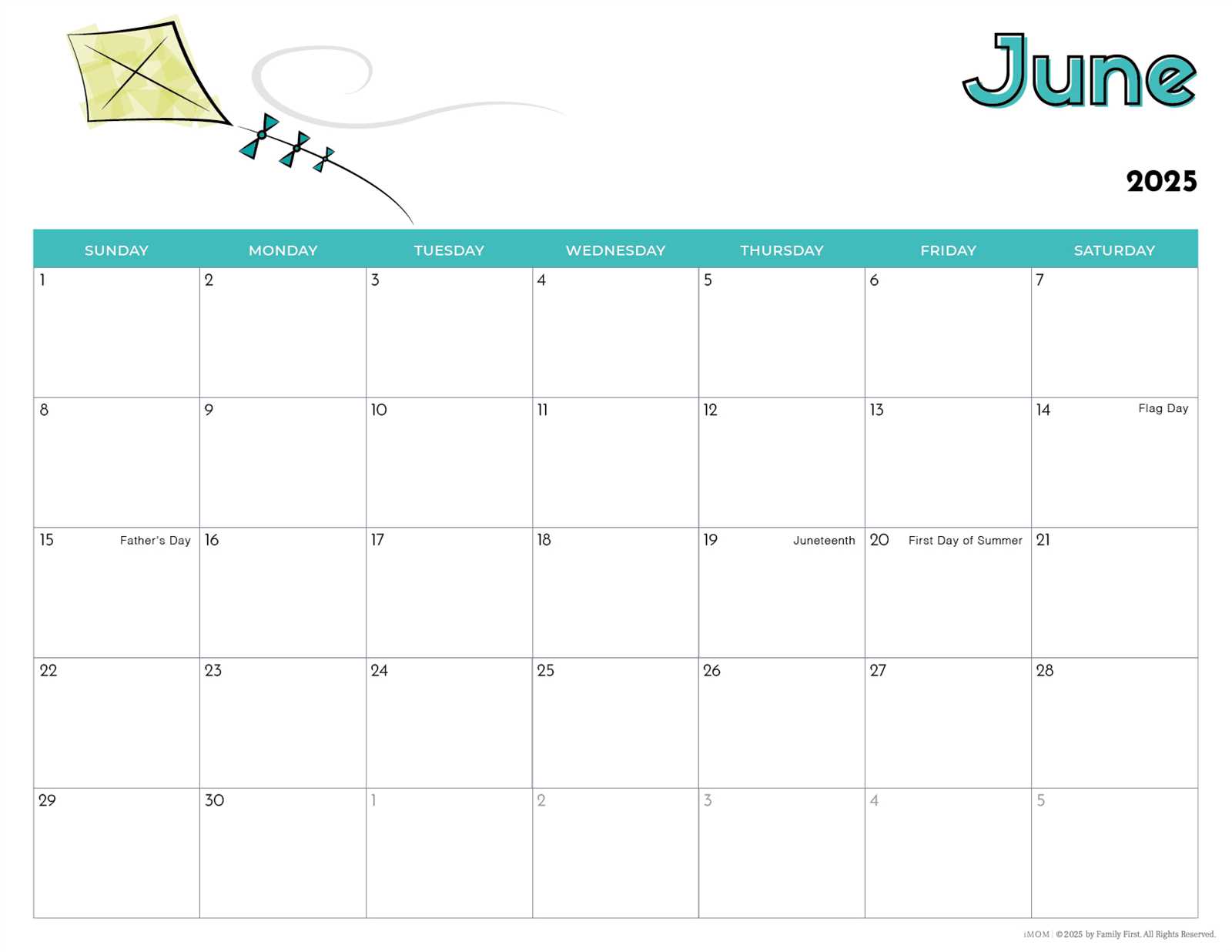 june calendar 2025 template