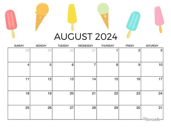 june july august calendar template