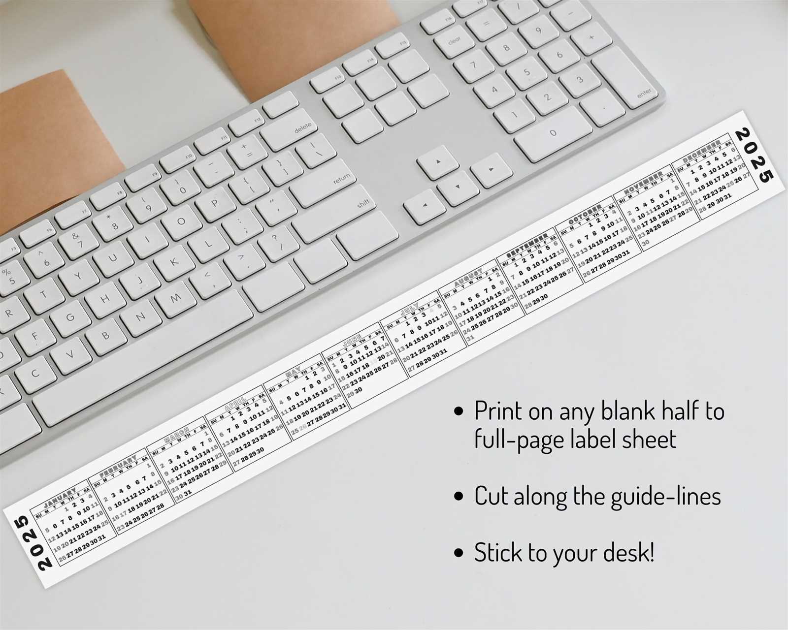 keyboard calendar template