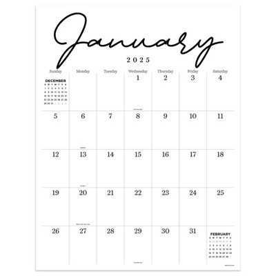 large monthly calendar template