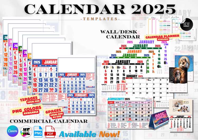 legal size calendar template 2025