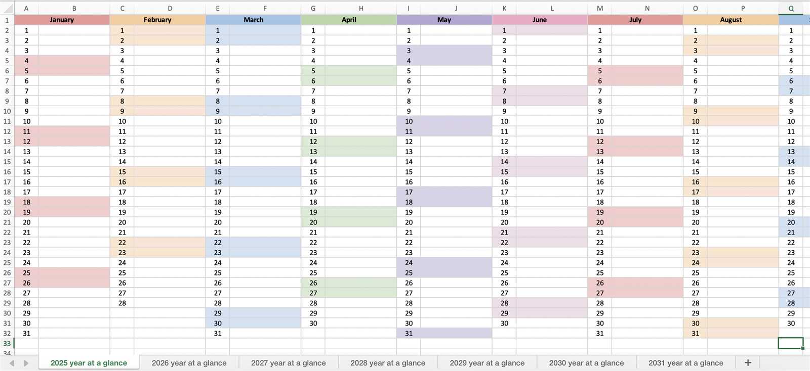 libreoffice calendar template 2025