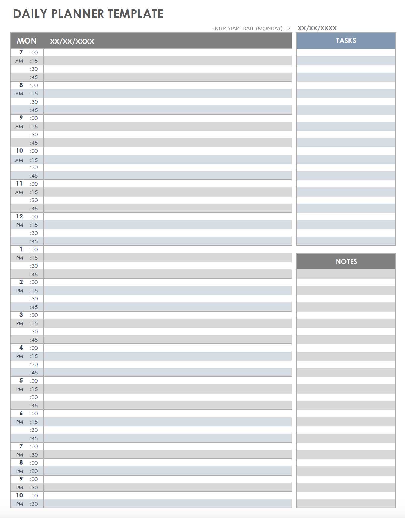 lined calendar template