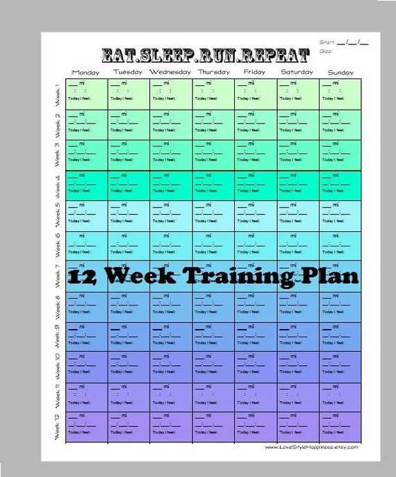 long range training calendar template