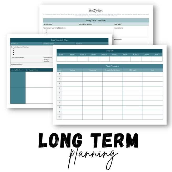 long term planning calendar template