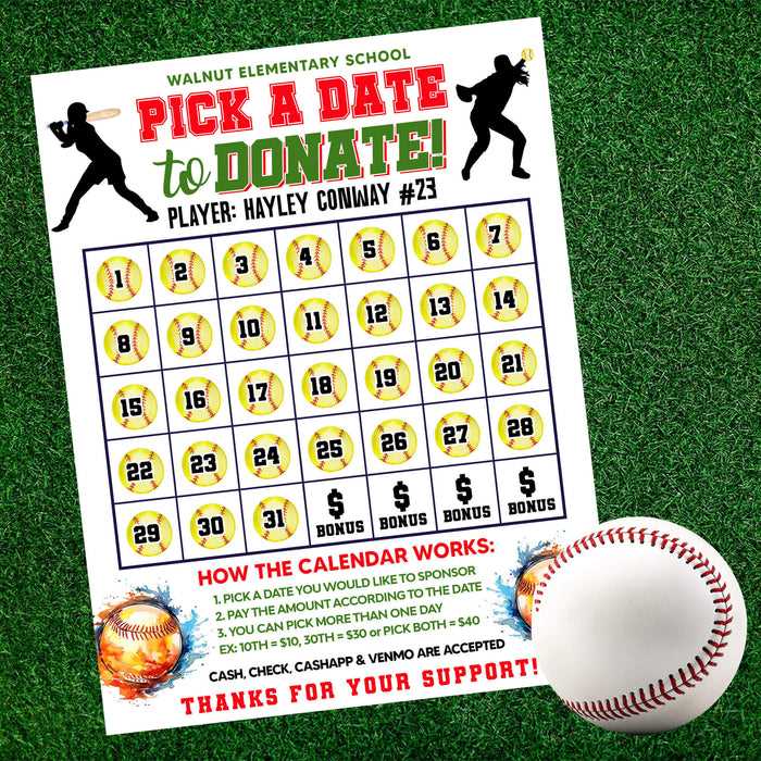 lottery calendar fundraiser template