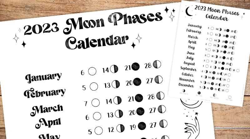 lunar calendar template