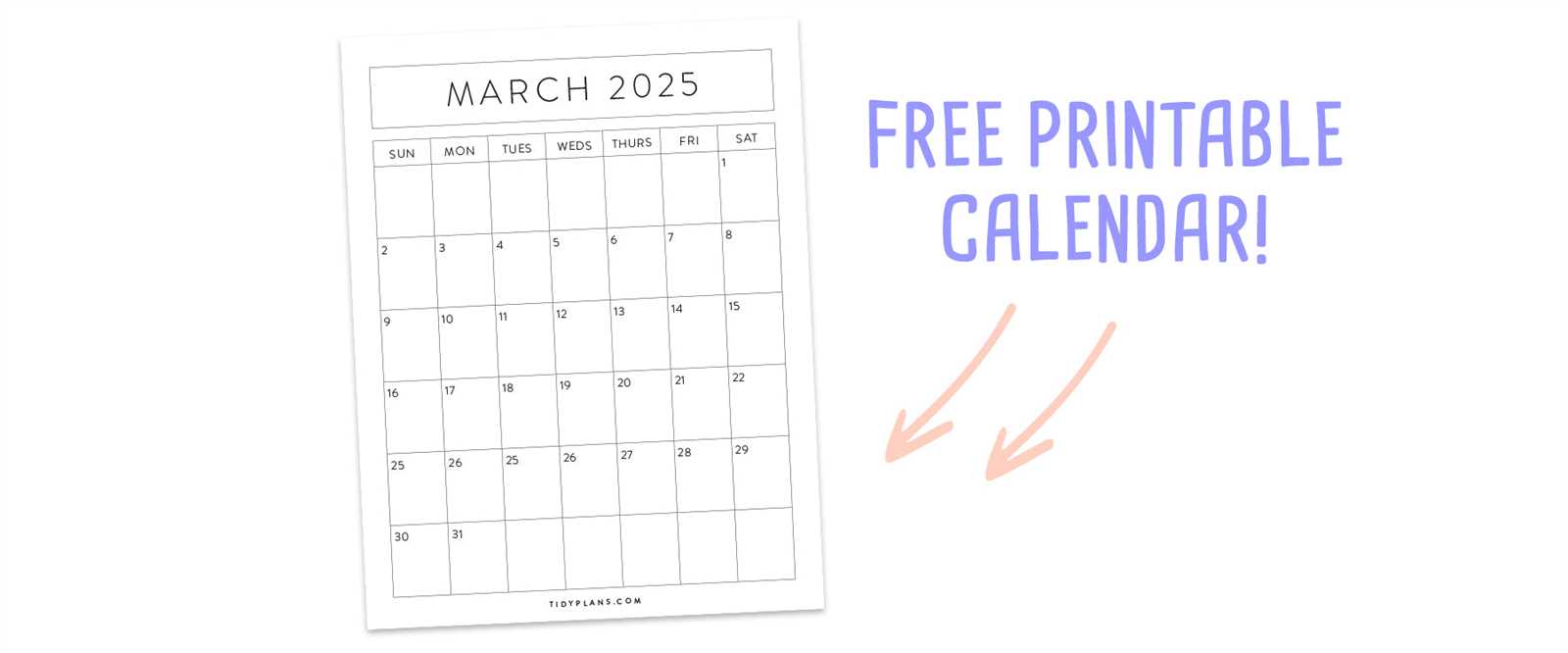 march 2025 calendar template