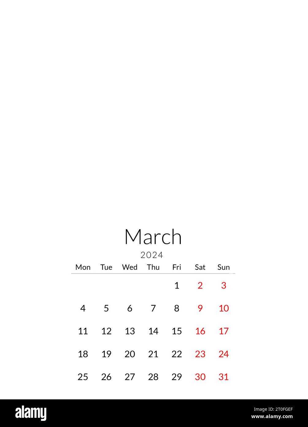 march calendar template