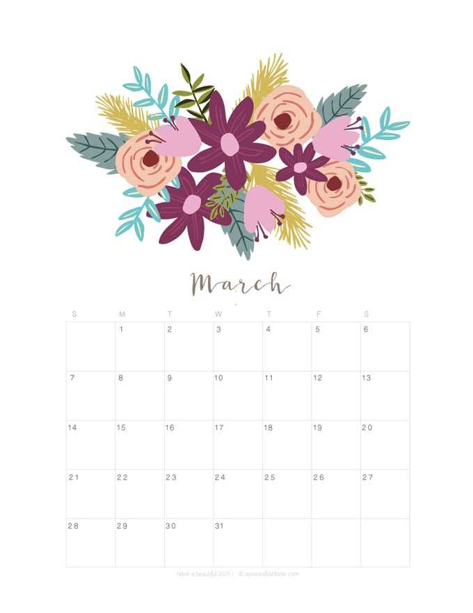 march template calendar