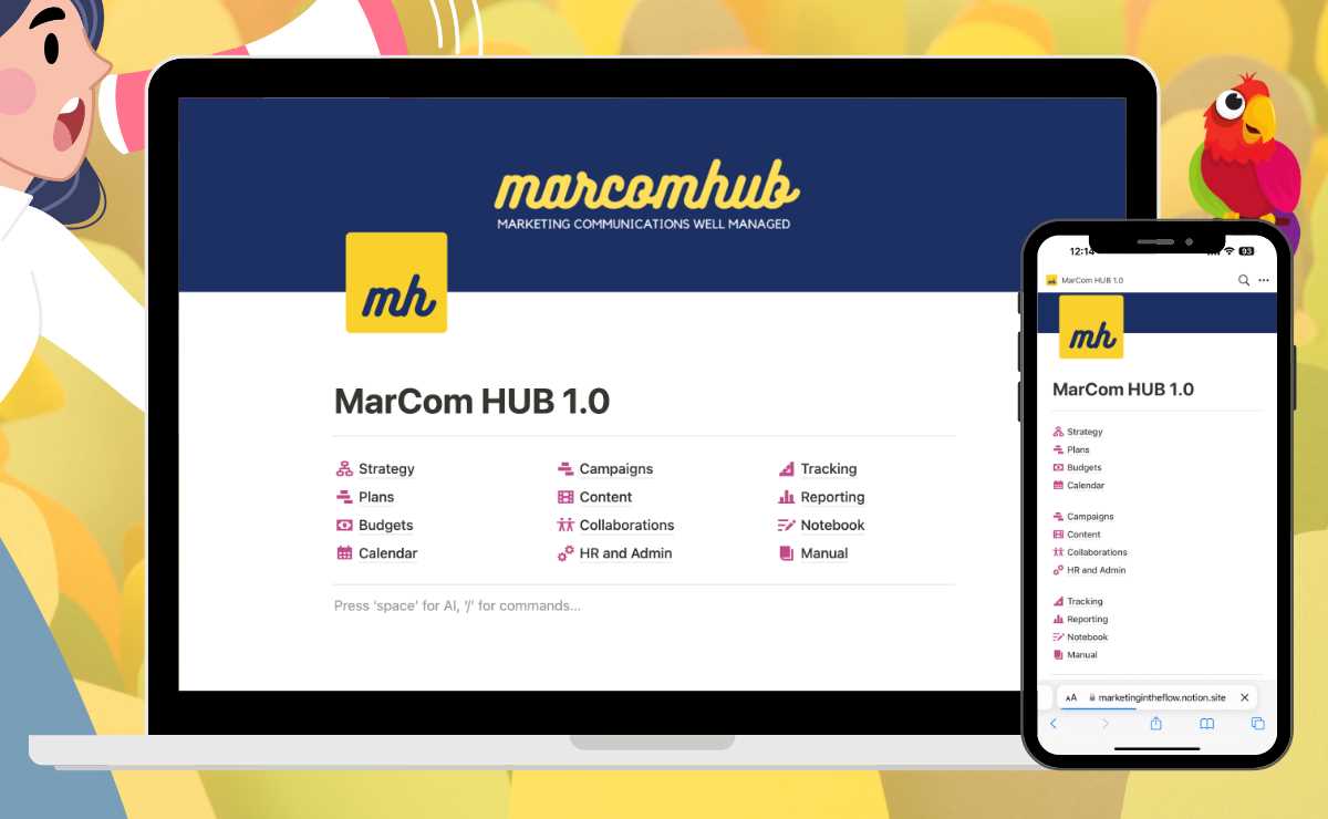 marcom calendar template