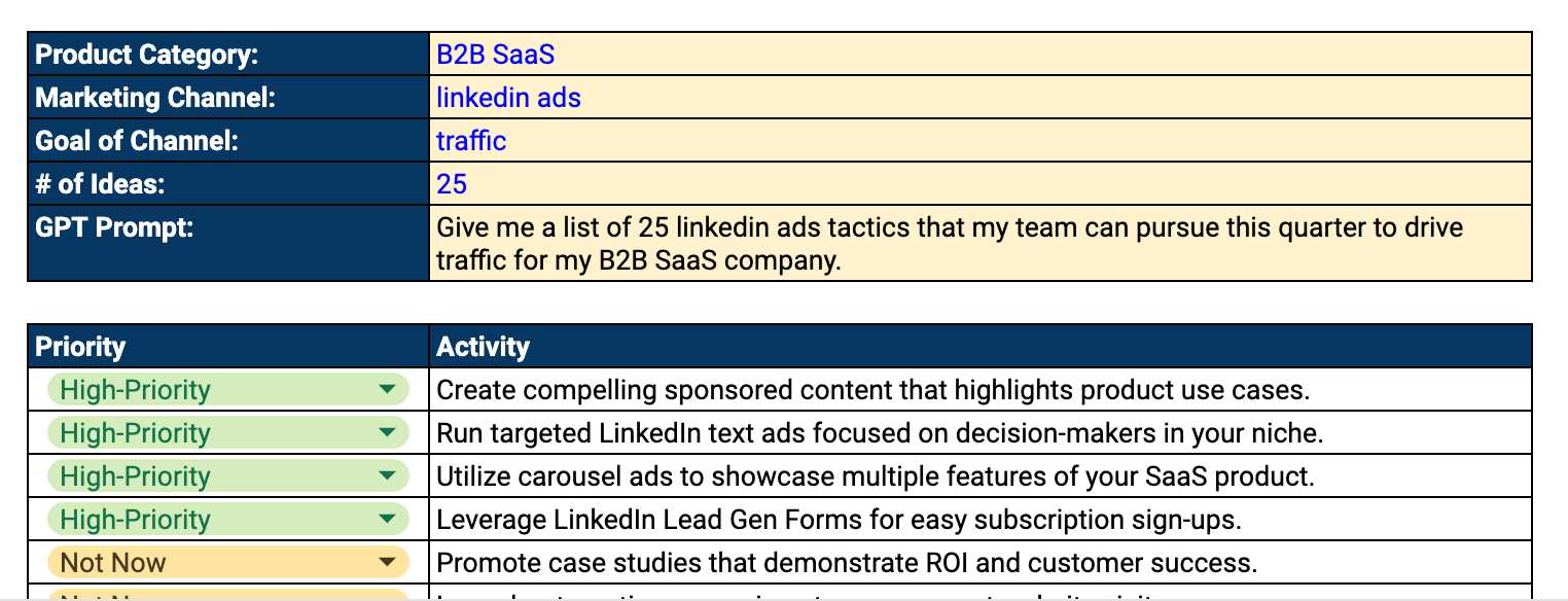 marketing activities calendar template