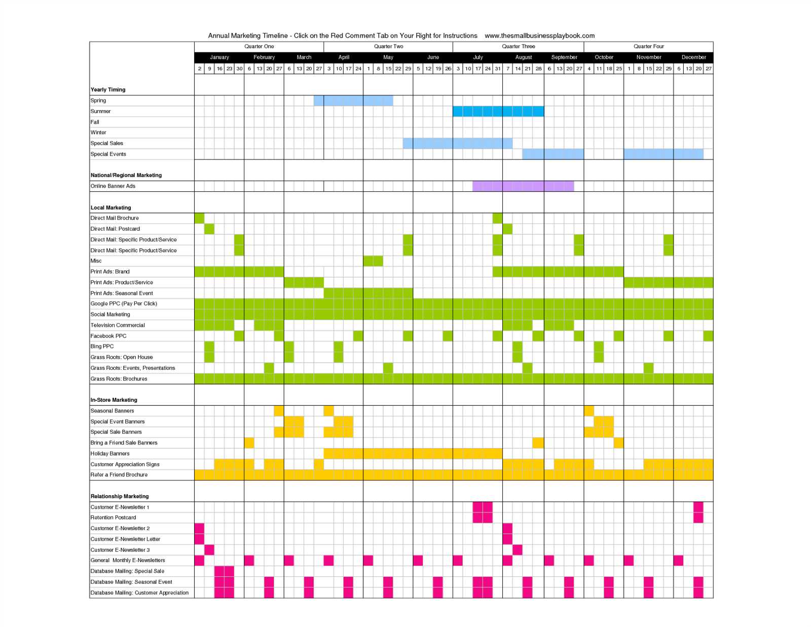 marketing campaign calendar template