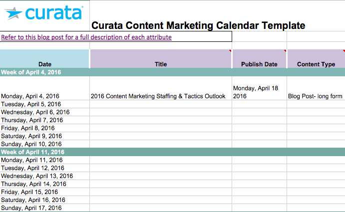 marketing events calendar template