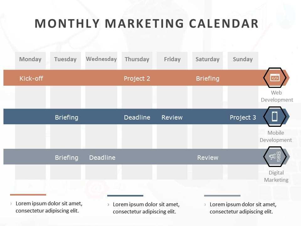 marketing monthly calendar template