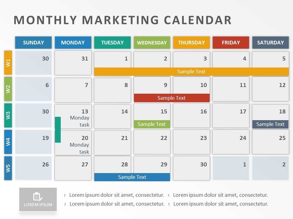 marketing promotional calendar template